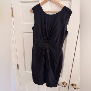 Ted Baker Black Sleeveless Midi Dress with Twist Detail